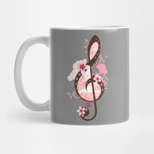 Cherry Blossom Music Mug